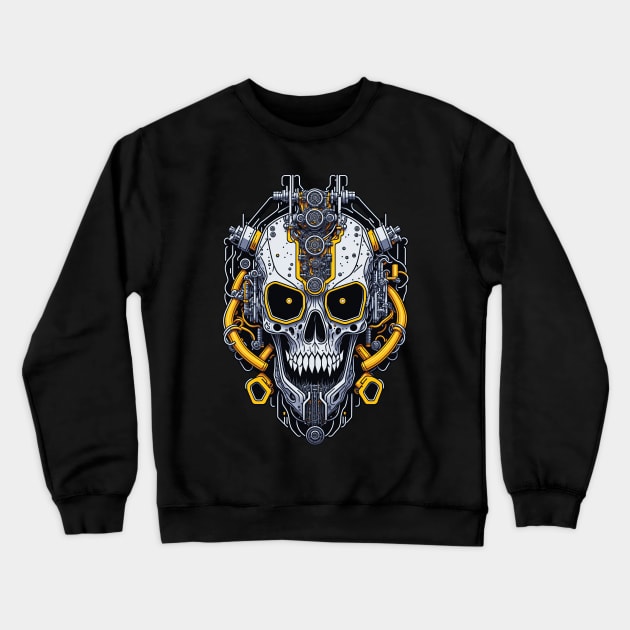 Mecha Skull S01 D13 Crewneck Sweatshirt by Houerd